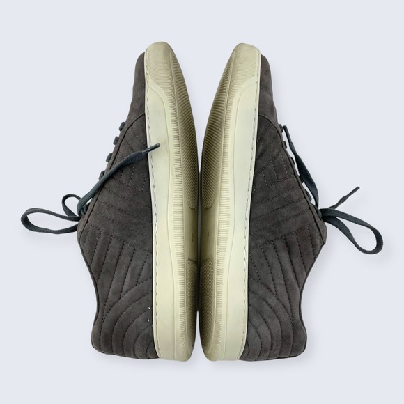 Aetrex Gray Quilted Suede Lace Up White Sole Arch Support Orthopedic Sneaker 7.5 - Picture 5 of 8